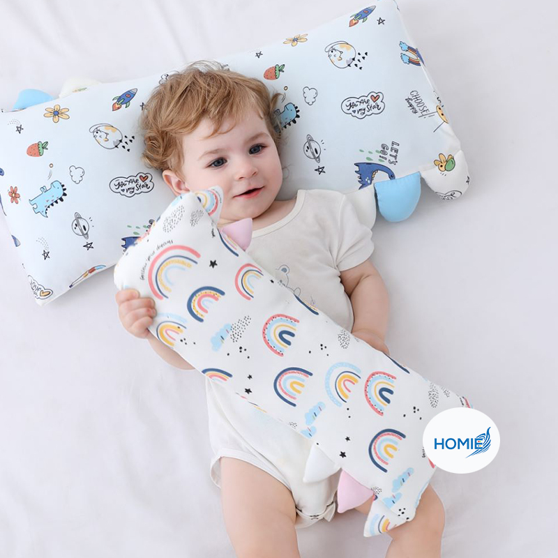 Homie Ultra Soft Organic Baby Bamboo Pillow 16x33cm - Assorted *Choose Design at Booth